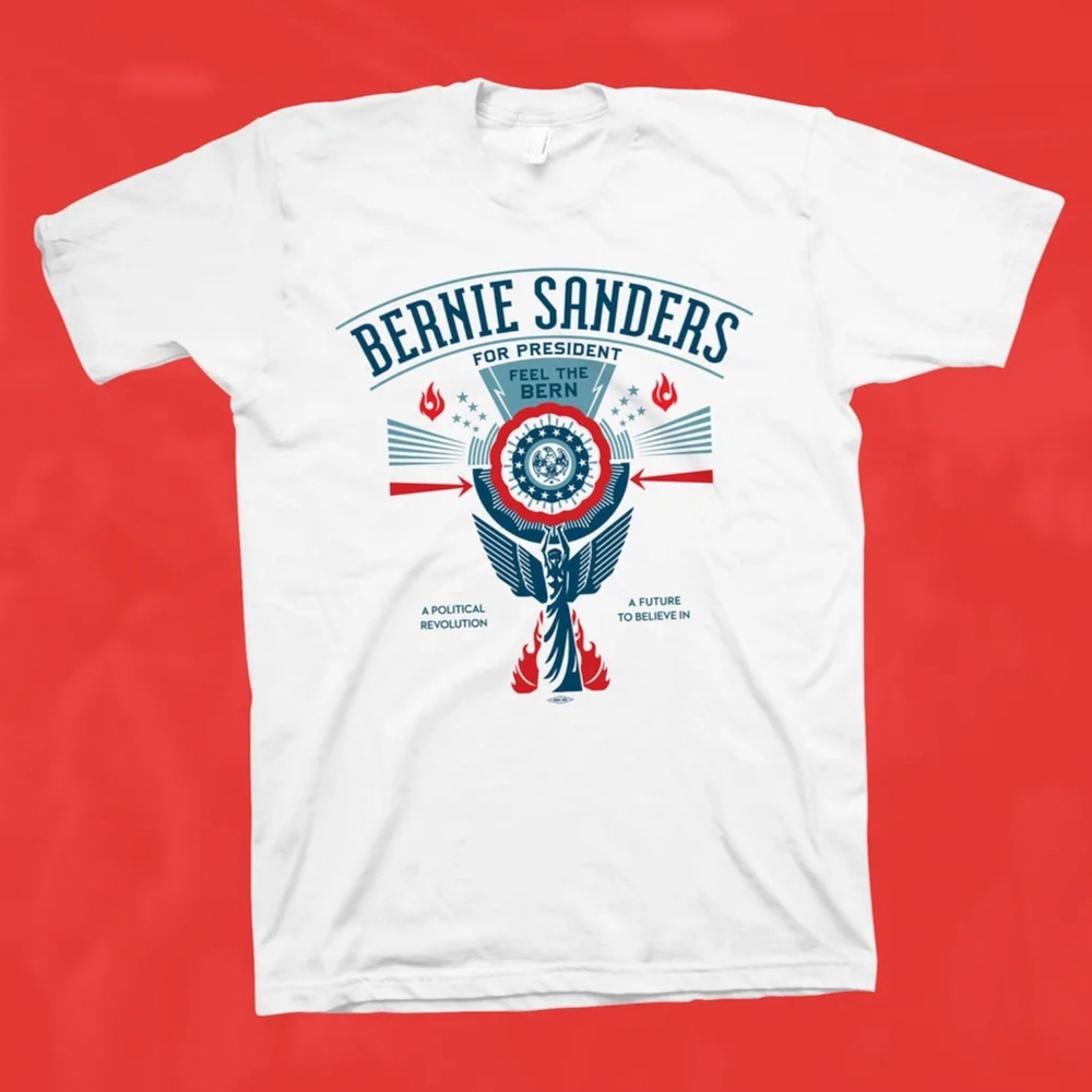 Feel the Bern! Bernie Sanders for President Tee. Size S
